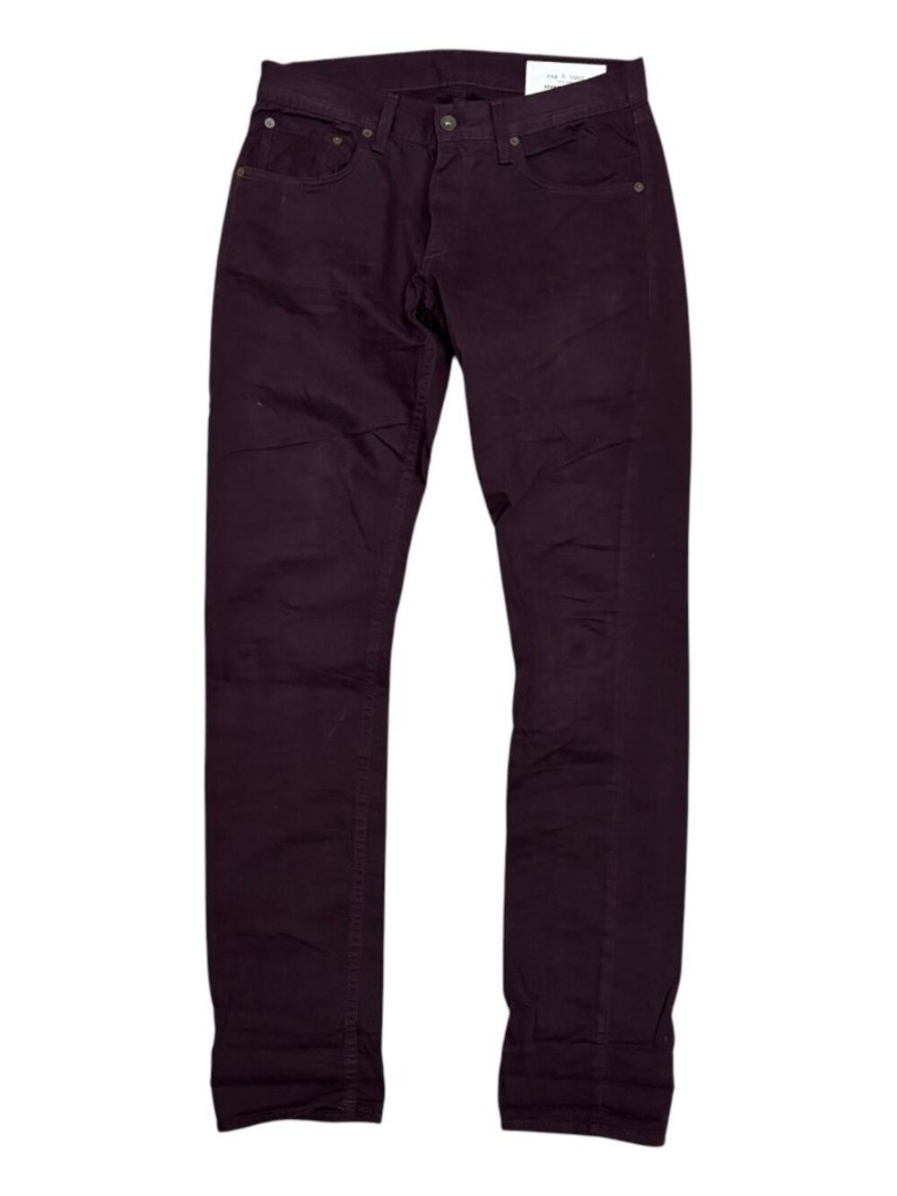 RAG & BONE Wine Slim Fit Luxury Designer Cotton Denim Jeans Womens 30x34